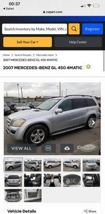 Mercedes-Benz GL cena 48000 przebieg: 215000, rok produkcji 2007 z Warszawa małe 742